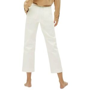 Everlane Denim Women’s Size 10 Bone White The Straight Leg Cropped Jeans